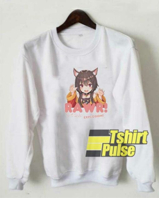 Megumin Rawr Konosuba sweatshirt