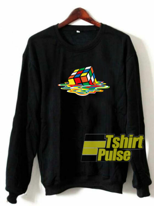 Melting Rubic Cube sweatshirt