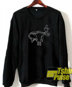 Middle finger uterus sweatshirt