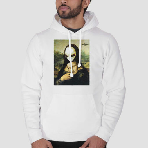 Mona Lisa Alien UFO Mask Fun Shirt Cheap