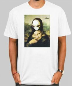 Mona Lisa Alien UFO Mask Fun Shirt Cheap 3 Mona Lisa Alien UFO Mask Fun Shirt Cheap 4