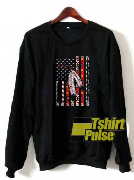 Nathan Phillips Native American Flag sweatshirt