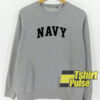 Navy Letter Print sweatshirt