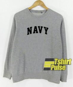 Navy Letter Print sweatshirt
