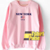 New York Usa Flag Light Pink sweatshirt