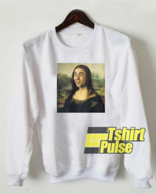 Nicolas Cage Mona Lisa sweatshirt