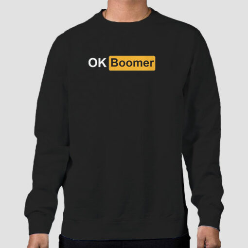 Ok Boomer Merch Meme Hub Logo Sweatshirt Cheap