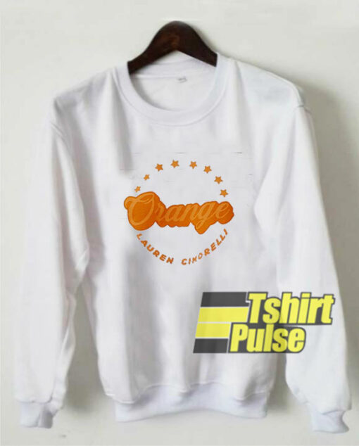 Orange Lauren Cimorelli sweatshirt