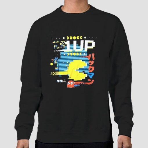 Pacman Parody Gaming 1up Sweatshirt Cheap