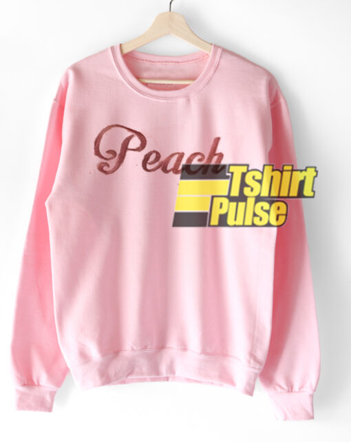 Peach Printed sweatshirt