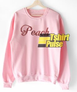 Peach Printed sweatshirt