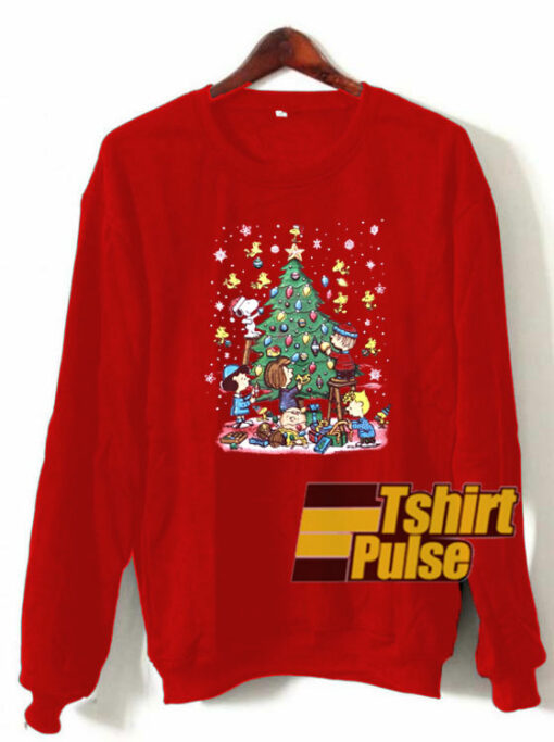 Peanuts Christmas Tree Decorating sweatshirt