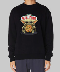 Pizza Baby Yoda Papa John’s Sweatshirt Cheap Pizza Baby Yoda Papa John’s Sweatshirt Cheap