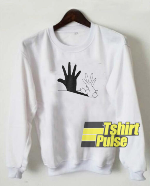 Rabbit Hand Shadow sweatshirt