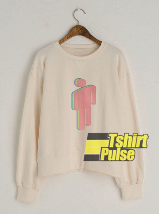 Rainbow Billie Eilish logo sweatshirt