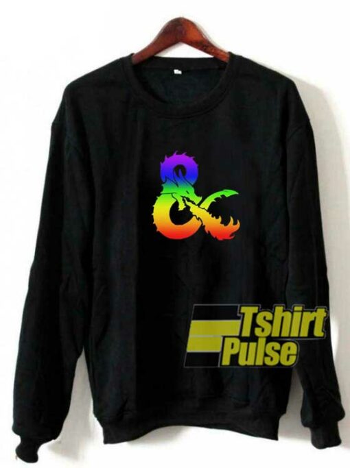 Reverse Rainbow Ampersand sweatshirt