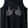 Rock On Rock Star Skeleton Hands Tank Top