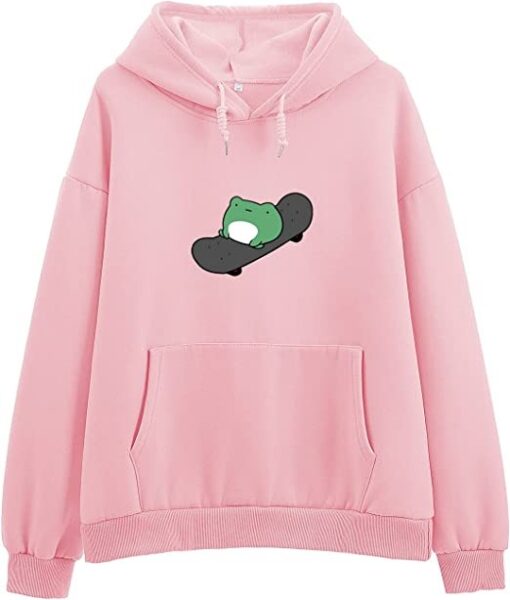 Skateboarding Frog Hoodie