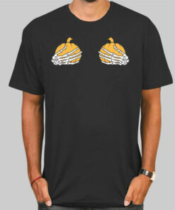 Skeleton Hands Pumpkin With Boobs Halloween Sweatshirt Cheap 2 Skeleton Hands Pumpkin With Boobs Halloween Sweatshirt Cheap 3