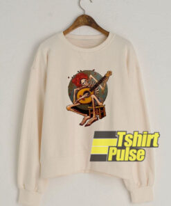 Skeleton playing guitar sweatshirt