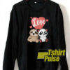 Sloth Panda Valentines sweatshirt