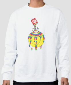 Smiley Cover the Earth Sweatshirt Cheap