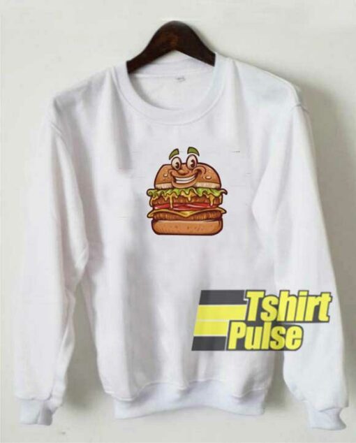 Smiling Burger Parody sweatshirt