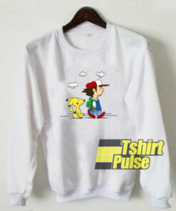 Snoopy n Charlie was Pikachu sweatshirt