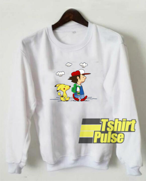 Snoopy n Charlie was Pikachu sweatshirt