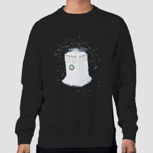 Snowing Merch Tardis Police Box Sweatshirt Cheap