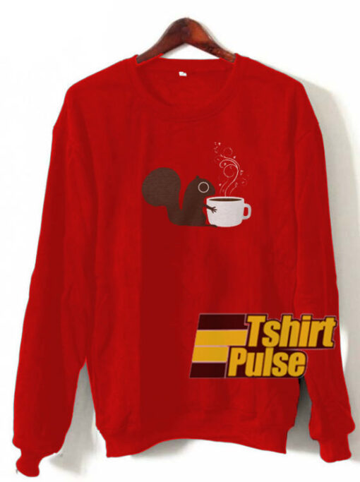 Squirrel Loves Coffee sweatshirt