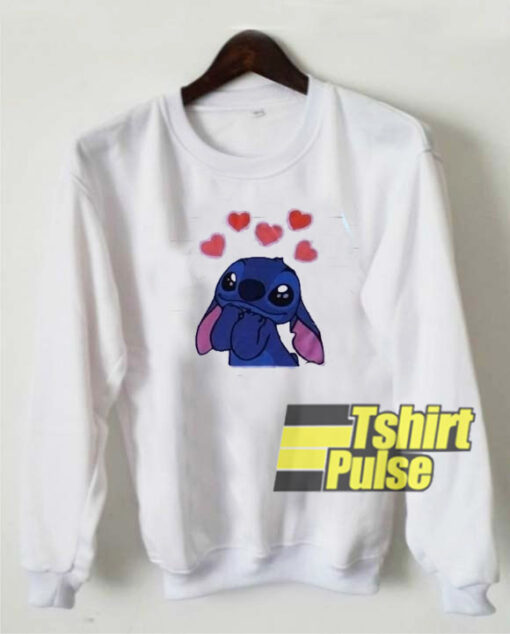 Stitch Falling In Love sweatshirt