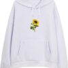 Sunflower Pattern Pullover Hoodie