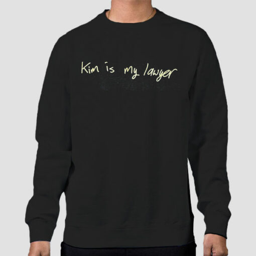 Text Printed Kim Is My Lawyer Sweatshirt Cheap