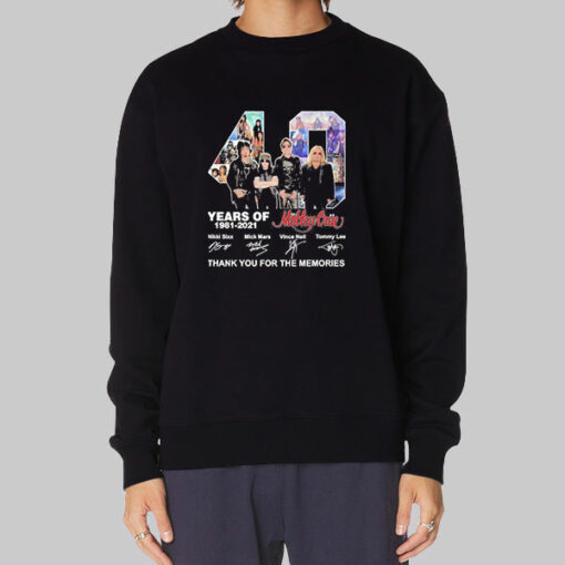 Thank You for the Memories Motley Crue Sweatshirt Cheap