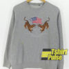 Tigers And American Flag Printed sweatshirt
