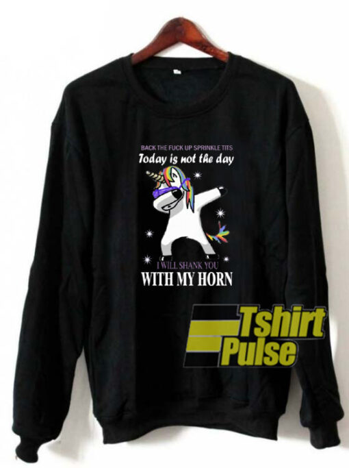 Unicorn Dabbing back sweatshirt