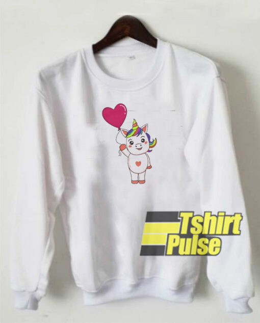 Unicorn Heart Balloon sweatshirt