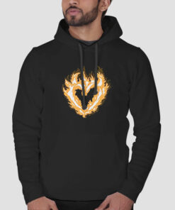 Vintage Flame Heart on Fire Sweatshirt Cheap