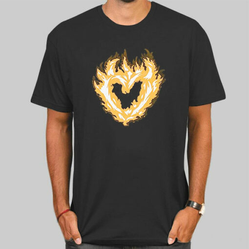 Vintage Flame Heart on Fire Sweatshirt Cheap