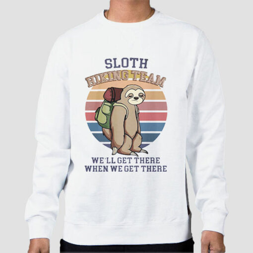 Vintage Sloth Hiking Team Sweatshirt Cheap