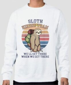 Vintage Sloth Hiking Team Sweatshirt Cheap 4