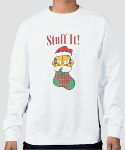 Vtg Christmas Stuff It Garfield Sweatshirt Cheap