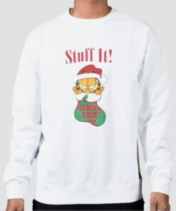 Vtg Christmas Stuff It Garfield Sweatshirt Cheap 4