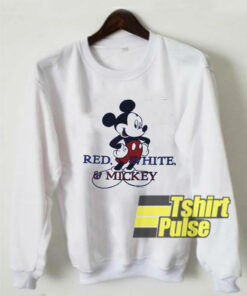Vtg Red White Mickey sweatshirt