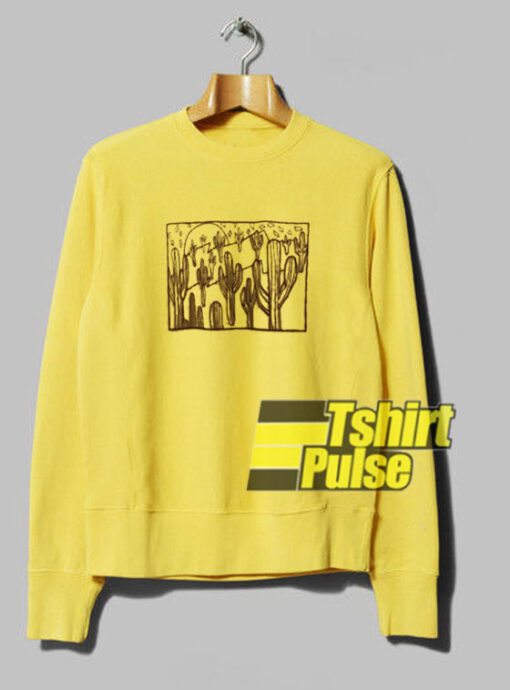 Yellow Cactus Graphic sweatshirt