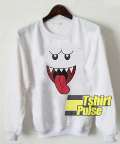 boo tongue out sweatshirt