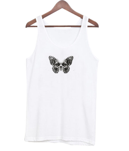 butterfly skull tank top