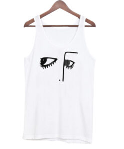 facing printed tank top