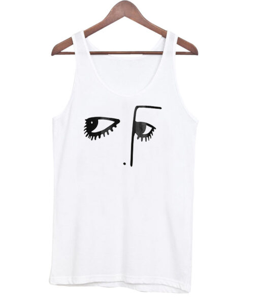 facing printed tank top